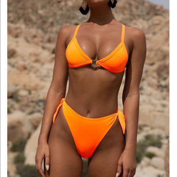 oh polly orange swimsuit